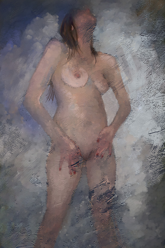 digital painting of shower