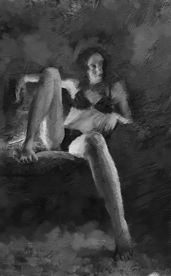 digital painting of Josie sitting