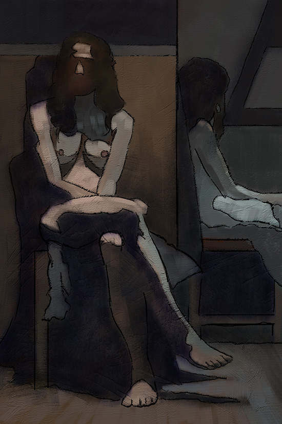 blog_113_ Digital Painting of Josie Sitting - abstract